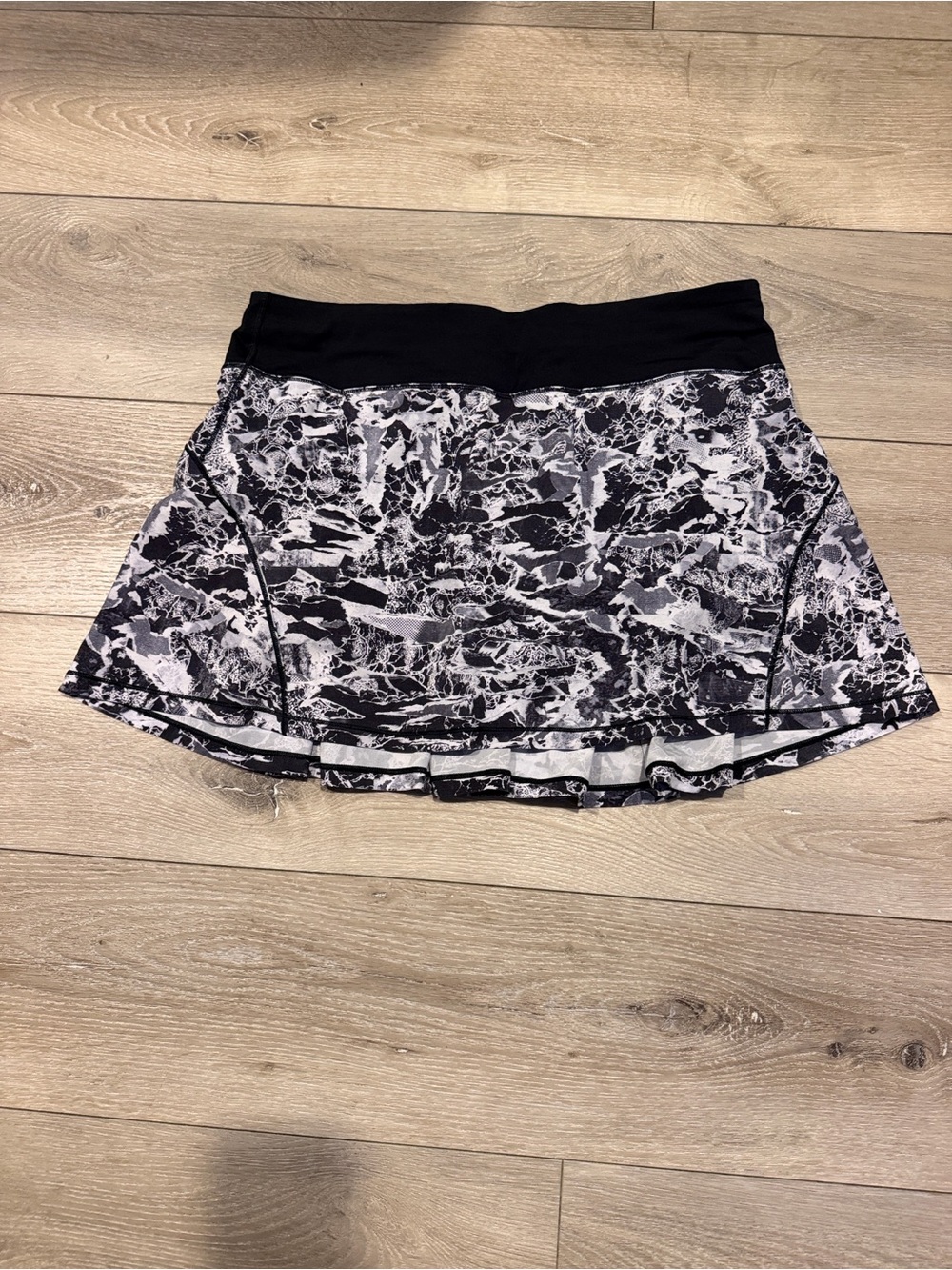lululemon athletica Black & White Marble Print Skater Skirt